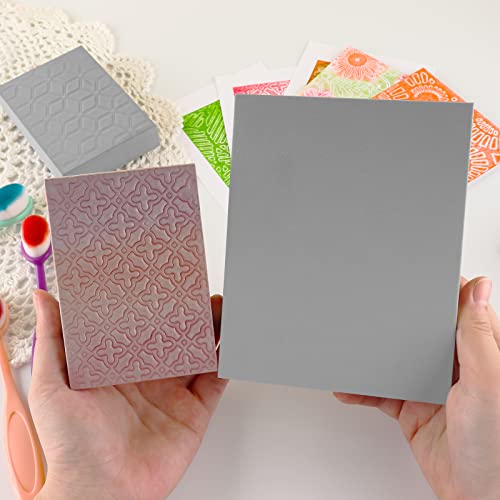 12 Pcs Stamping Foam Grey Moldable Stamps Plastic Dry Pad Cut and Dry Block for Sculpture (12 Count)
