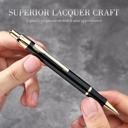 Black Gel Pen With 24K Gold Finish