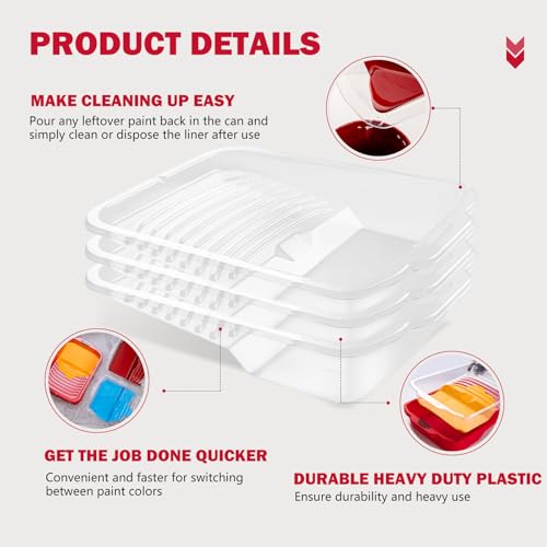 9 Inch Paint Tray 21 Pack with 20 Liners