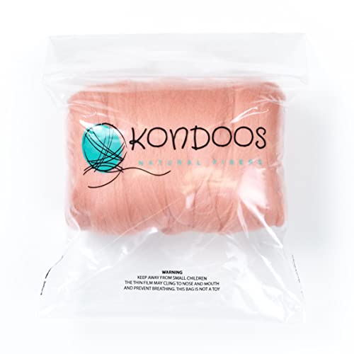 Colored Natural Wool roving (8 Ounce)