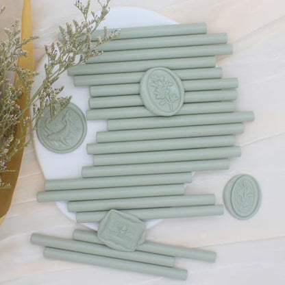 52pcs Sage Green Wax Sealing Sticks
