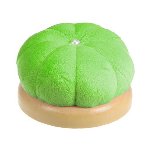 Wooden Base Needle Pincushions Japanese Style Pin Cushions Round Pin Cushion Needle Holder for Sewing Quilting Needlework DIY Crafts