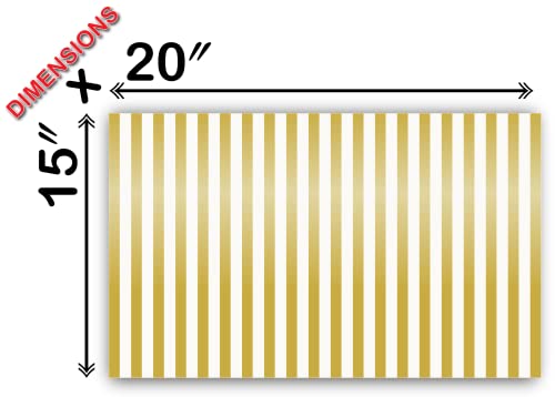Metallic Gold Pin Stripe Print Gift Wrap Tissue Paper Size (10 Count)