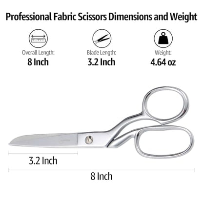 Professional Stainless Steel Fabric Scissors 8