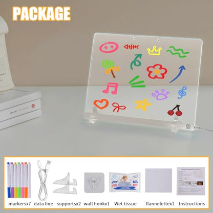 LED Doodle Glow Note Board 13.7"X10"