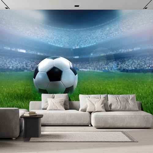 Close Up of a Football Ball on a Full Stadium Removable Wall Mural