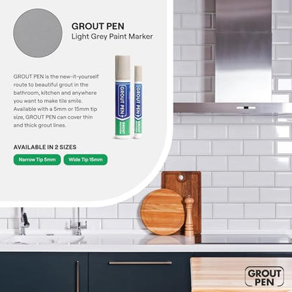 Grout Pen Light Grey Tile Grout Paint Marker (2 Count)