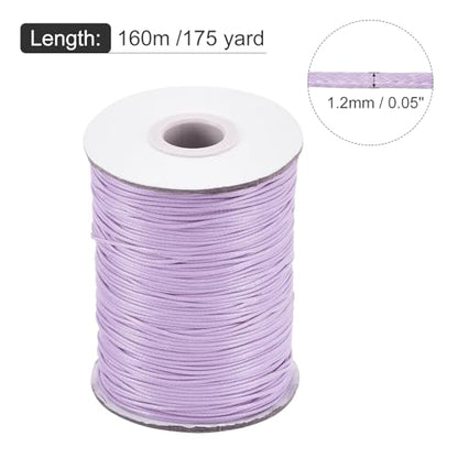 Waxed Cord 1.2mm Waxed Polyester Cord 175 Yard Wax String for Bracelet Making