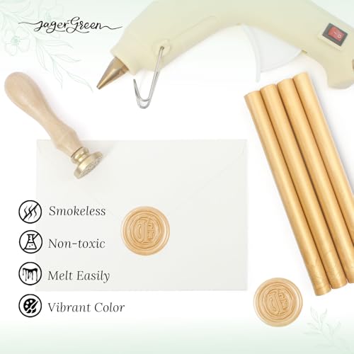8 Pcs 11mm Gold Glue Gun Wax Seal Sticks for Envelopes Seal (8 Count)
