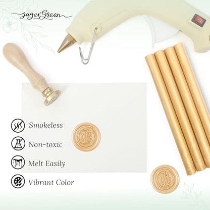 8 Pcs 11mm Gold Glue Gun Wax Seal Sticks for Envelopes Seal (8 Count)
