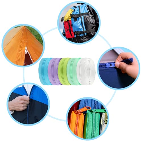 31 Yards 10 Pieces Sewing Zippers #3 Nylon Coil Zippers Assorted Zipper for Sewing with 40 Zipper Sliders for Tailor Sewing Crafts Supplies