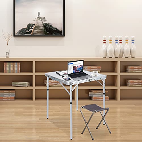 Small Square Folding Table 2 Feet Adjustable Height
