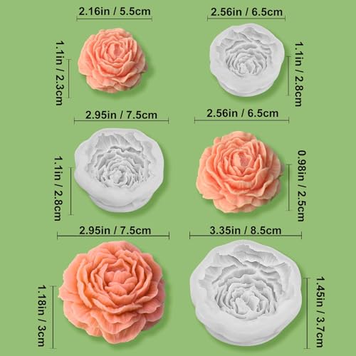 Peony Candle Molds (3 Count)