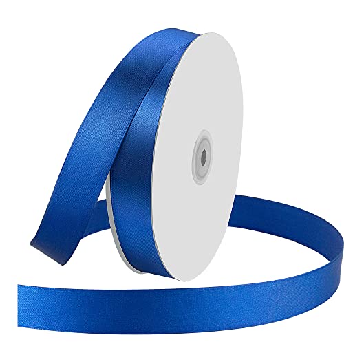 1" x 100 Yards Royal Blue Satin Ribbon Crafts Gift Wrapping (300 Foot)