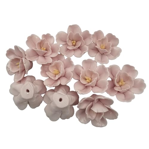 10PCS 3D Ceramics Flower Mosaic Tiles (8 Ounce)