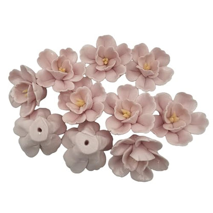 10PCS 3D Ceramics Flower Mosaic Tiles (8 Ounce)
