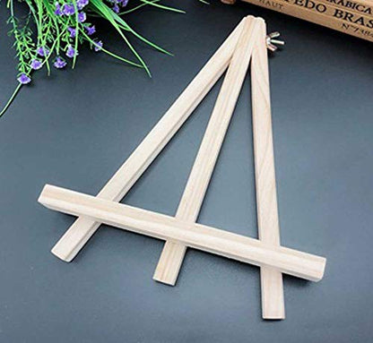 9.4 Inches Tall Wood Easels Set of Tabletop Display Easels (6 Count)