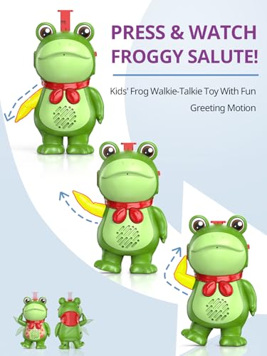 Kids Walkie Talkies Rechargeable Frog Toys Gift for Ages 3