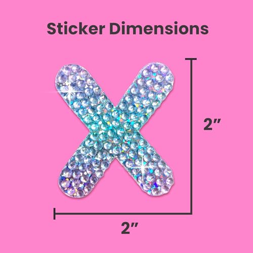 Sparkly Rhinestone Alphabet Letter Sticker X
