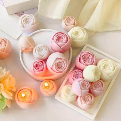2 Pack Flower Succulent Candle Mold