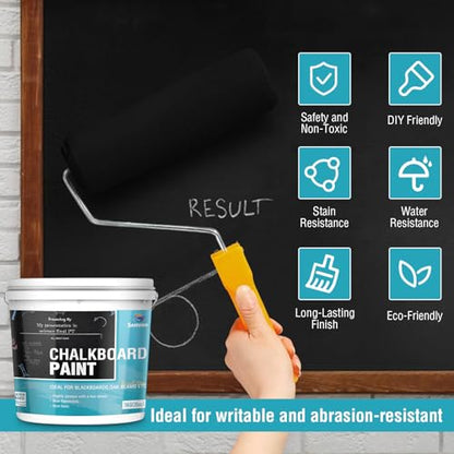 Chalkboard Paint Black Chalk Board Paint for Wood (35 Fl Oz)