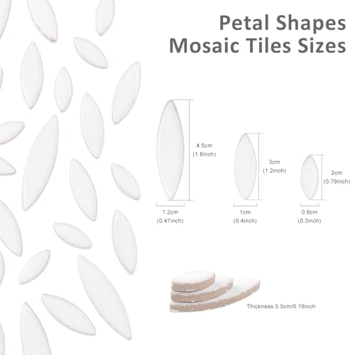 200g White Mosaic Tiles (7.05 Ounce)