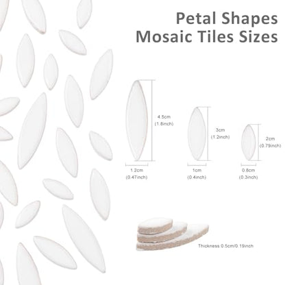 200g White Mosaic Tiles (7.05 Ounce)