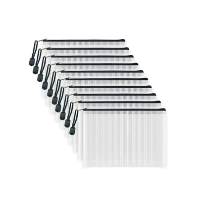 10 Pcs Zipper File Bags (10 Count)