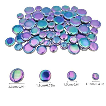 200g Iridescent Round Mosaic Tiles for Crafts Bulk