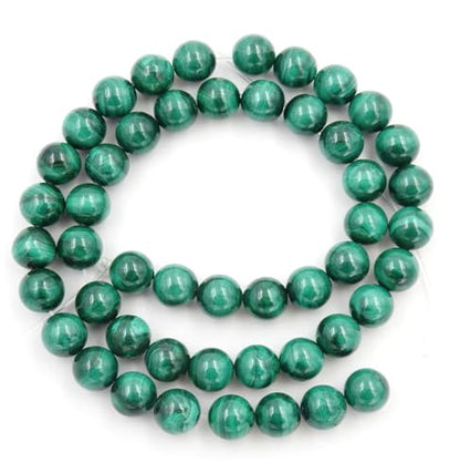 90pcs Adabele Natural Green Malachite Gemstone 8mm Round Beads (94 Count)