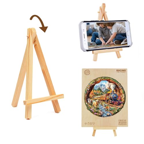 Wooden Puzzles Adults Dogs Racing Trains Jigsaw 11.4 * 11.2in
