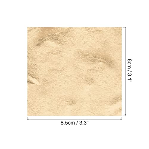 Gold Leaf Foil Sheet Champagne Gold Leaf Paper 3.3 x 3.1inch for Art Decoration