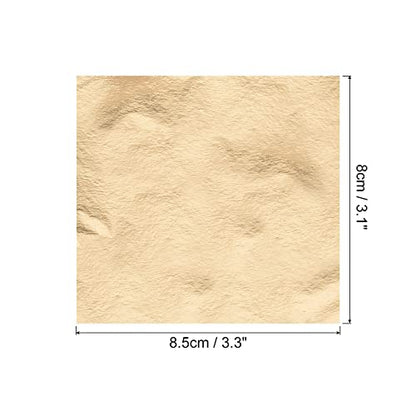 Gold Leaf Foil Sheet Champagne Gold Leaf Paper 3.3 x 3.1inch for Art Decoration