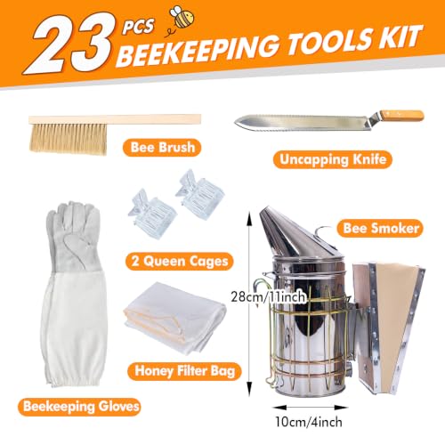 Beekeeping Supplies 22PCS Beekeeping Tools Kit with Organizer Handbag