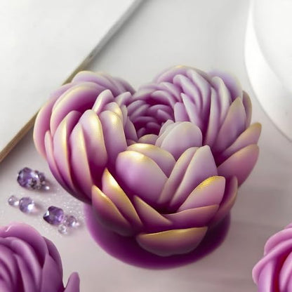 Heart Rose Cylinder Candle & Resin Mold