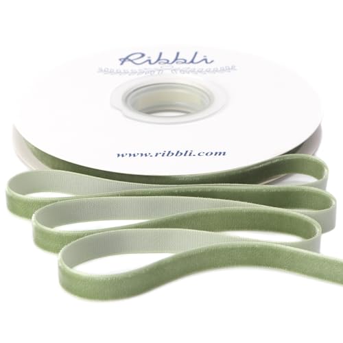 Sage Green Velvet Ribbon 3