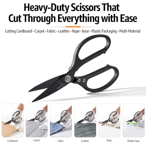 Heavy Duty Scissors for Cutting Carpet Cardboard Leather Fabric