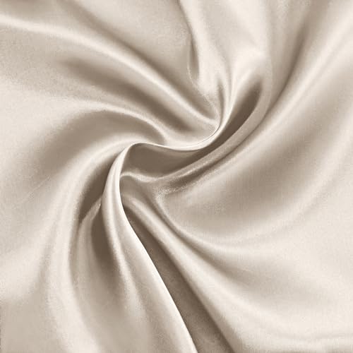 Beige Satin Fabric