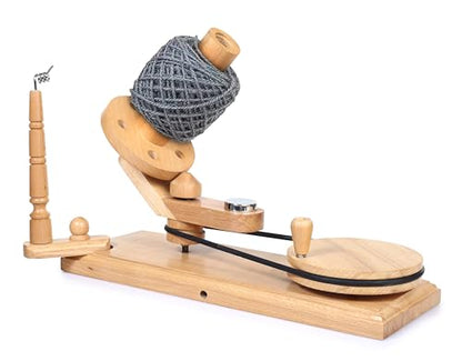Yarn Winder Large Handcrafted Wooden Ball Winder for Knitting