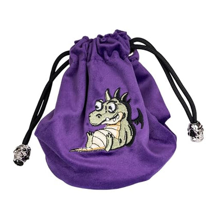 Large DND Dice Bag Purple Dice Storage Bag for Role Playing Games (2.11 Ounce)