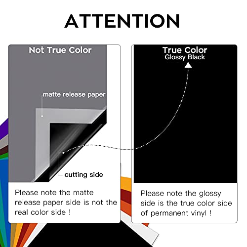 Glossy Black Permanent Vinyl 12 Pack 12"x12" Compatible with Cricut