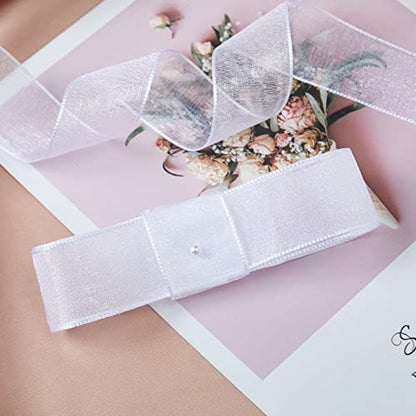 1 Inch Wide Sheer Chiffon Ribbon (75 Foot)