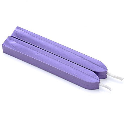 5Pcs Purple Sealing Wax Sticks with Wicks for Wax Seal Stamp (5 Count)