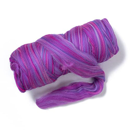 Multi Colored Natural Wool roving