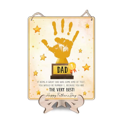 World's Best Dad Trophy from Baby Handprint Keepsake