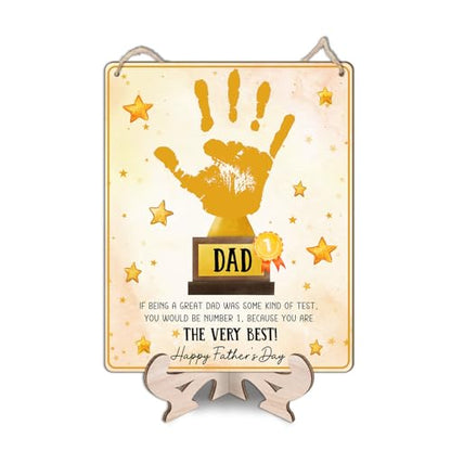 World's Best Dad Trophy from Baby Handprint Keepsake