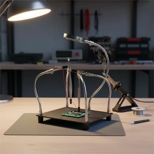 Helping Hands Soldering Station with Magnifying Glass