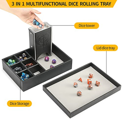 Dice Tray and Dice Tower with Storage