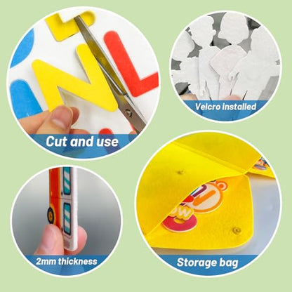 5 Felt Learning Pieces Set