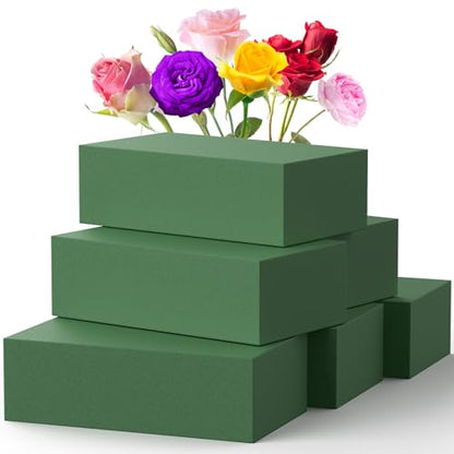 Upgraded 6 Pack Floral Flower Foam Styrofoam Blocks for Flower Arrangements